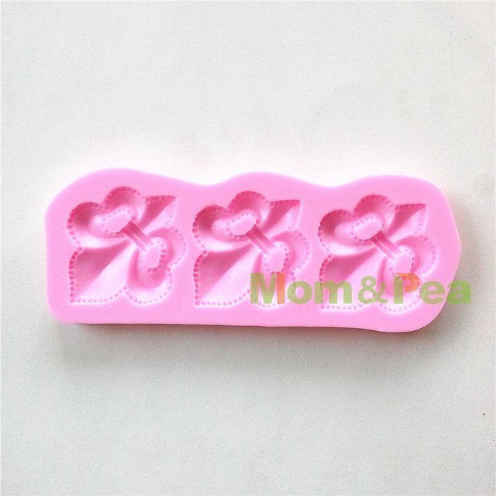 Mom&pea 0597 Silicone Mould for Fondant Cake Sugar Paste Cake Decoration 3d Cake Toppers Mold 12.3*4.6*0.8cm 39g N3