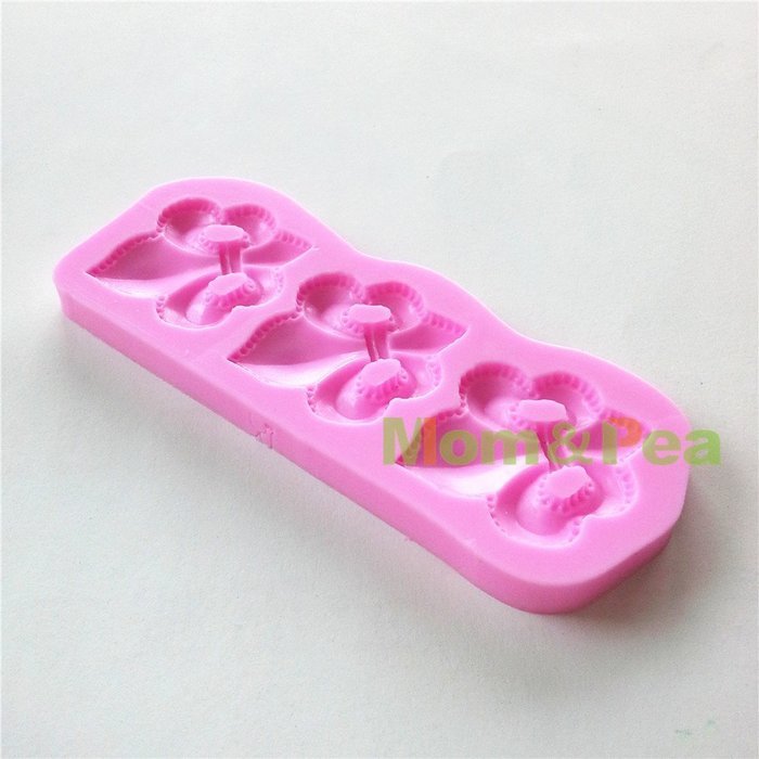 Mom&pea 0597 Silicone Mould for Fondant Cake Sugar Paste Cake Decoration 3d Cake Toppers Mold 12.3*4.6*0.8cm 39g N4