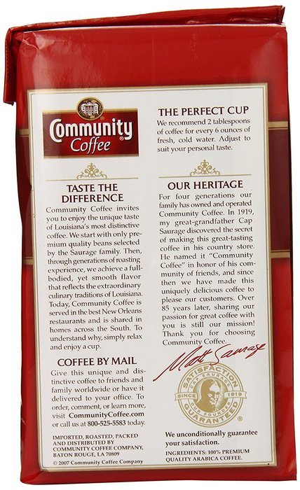 Community Coffee Premium Ground Coffee and Chicory, 16 Ounce (Pack of 10) N12