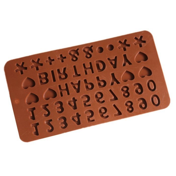 FinalZ D077 48-Cavity Alphabet Silicone Cake Baking Mold Cake Pan Muffin Cups Handmade Soap Moulds Biscuit Chocolate... N6