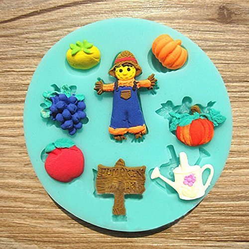 Silicone Halloween Pumpkin Scarecrow Grapes Cake Mold