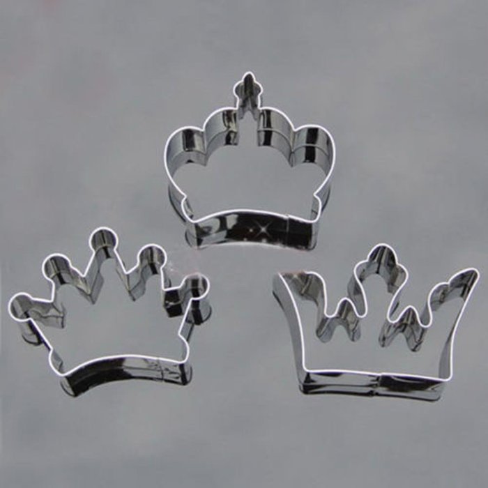 Cake & Cookie Cutters 3PCS Crown Party Special Baking Cookie Cutter Set