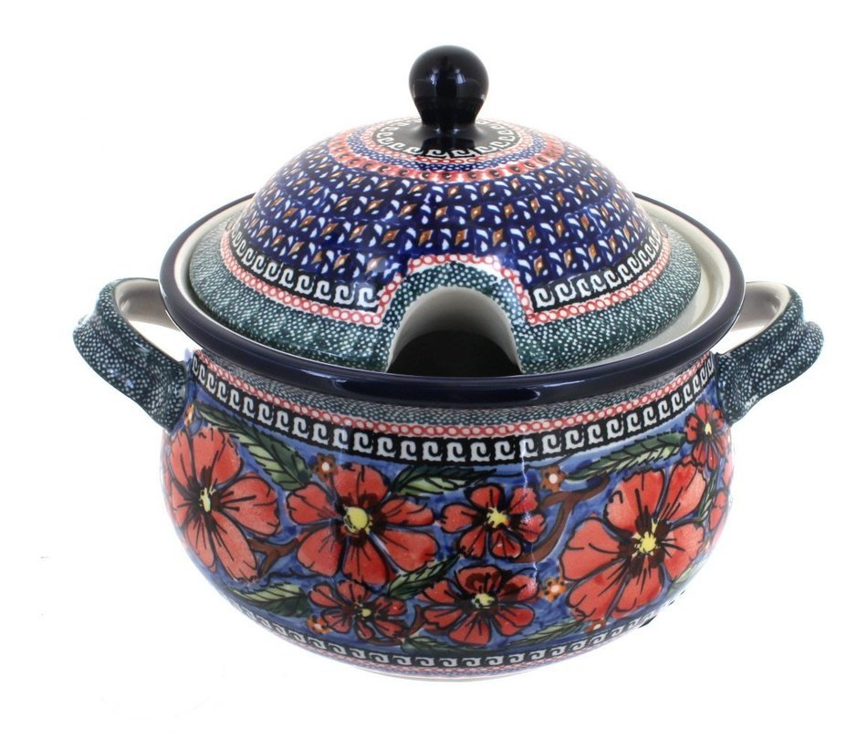 Polish Pottery Jungle Flower Soup Tureen