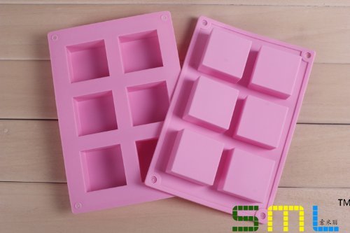 Lvxuan Soap Die 100% Food Grade Silicone New Silicacone Cake Tools / Mold Big / 6 Square Lattice N4