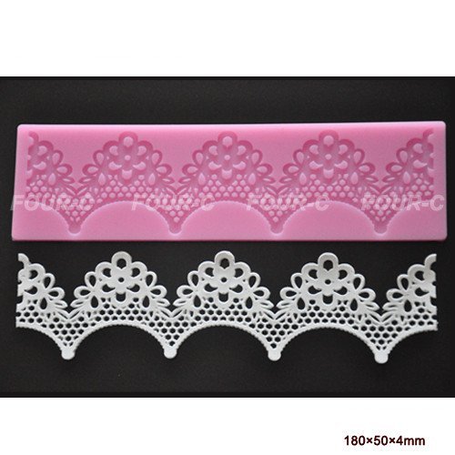 AnyanaSilicone Sugarcraft Lace Mold Flower Cake Decorating Tool Impression Mat Cupcake N2