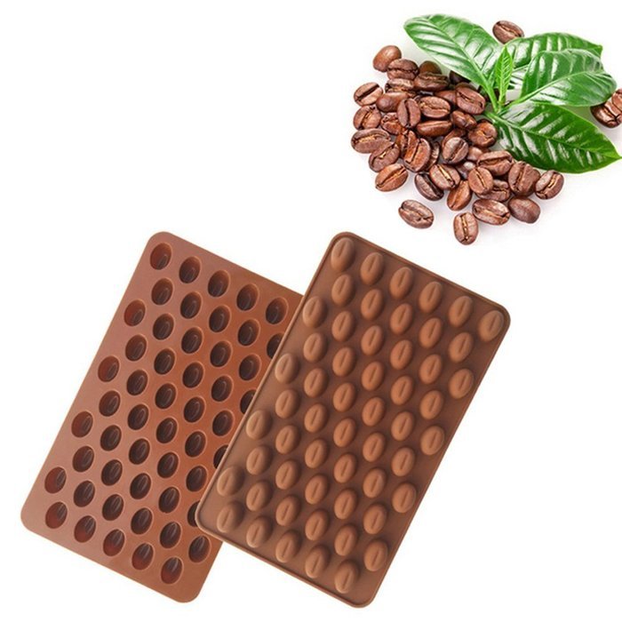 Zeroyoyo Mini Coffee Beans Silicone Cake Mould Baking Decoration Tools N4