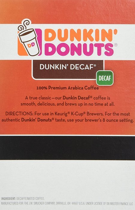 Dunkin Donuts Decaf Coffee K-Cups For Keurig K Cup Brewers (32 count) N4