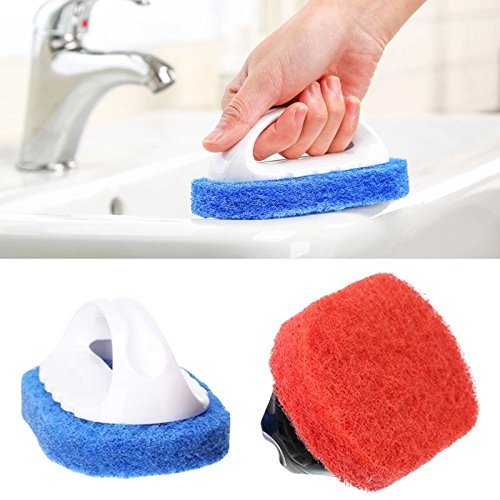RameyStore Durable and Practical Design Useful Sponge Cleaning Brush Red N6