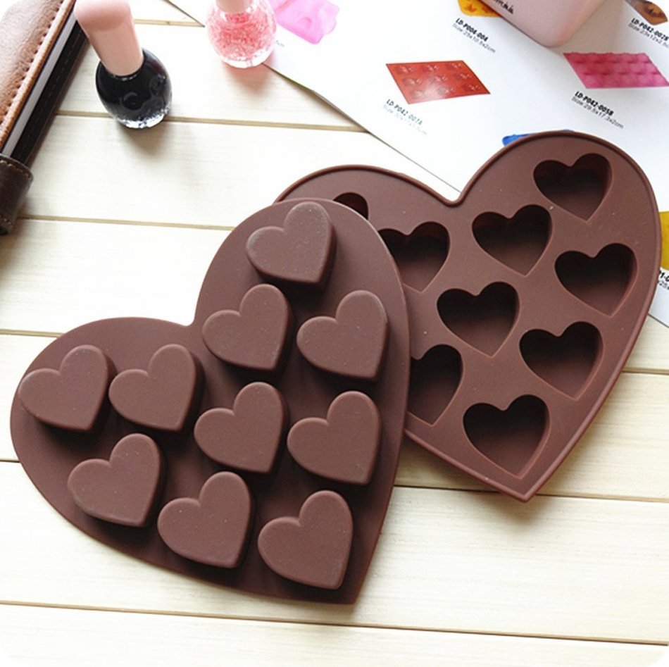 Сердечки из шоколада для украшения