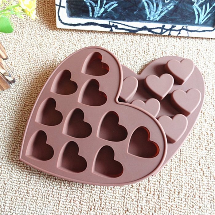 Dealglad Heart Shaped 3D Silicone Cake Fondant Chocolate Pudding Ice Cube Soap Decorating Baking Tray Mold N4