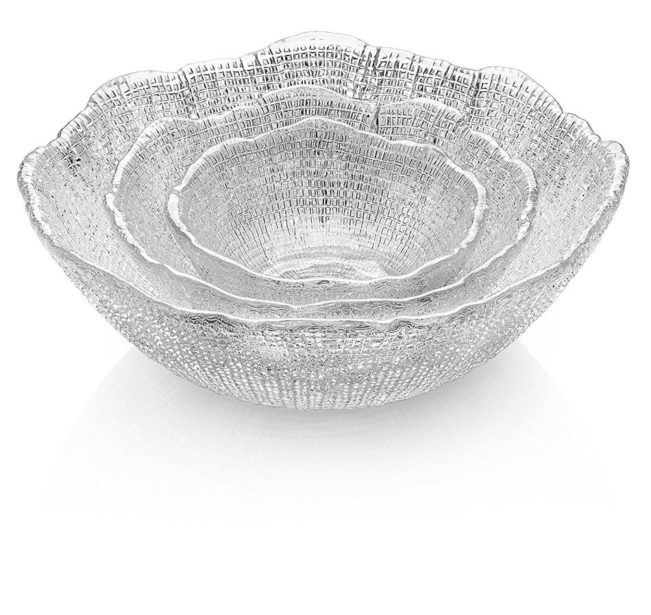 IVV Glassware Diamante Salad/Mixing Bowl, 7-7/8-Inch N3
