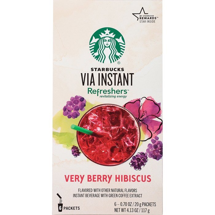 Starbucks VIA Instant Coffee, Very Berry Hibiscus Refresher, 36 Count