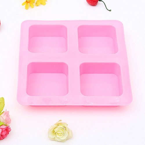 Rectangle Square Silicone Mold For DIY Chocolate Cake Mould Soap, 4-Square