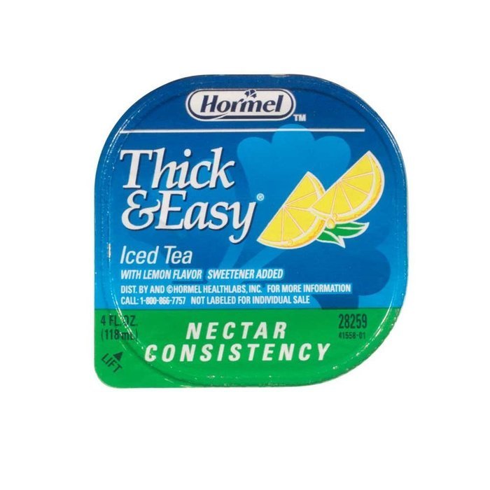 Drink Thick & Easy Iced Tea Nectar Consistency Portion Control Cups 24 Case 4 Ounce N3