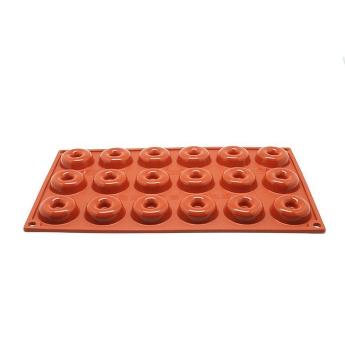 Gracelife Nonstick Silicone Donut Pan Savarin Baking Bundt Cake Mold and Baking Pan (28-count) N4