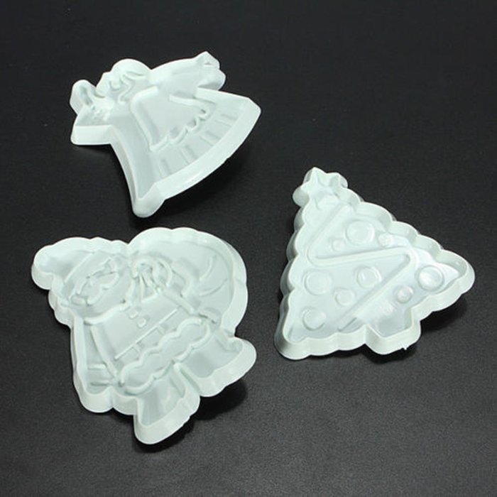 Cake & Cookie Cutters 3PCS Christmas Day Plastic Cake Mold