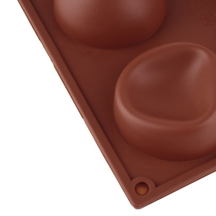 Lariy 2.5" Dia Half Ball Sphere Dessert Cake Muffin Pastry Jello Silicone Mold N4