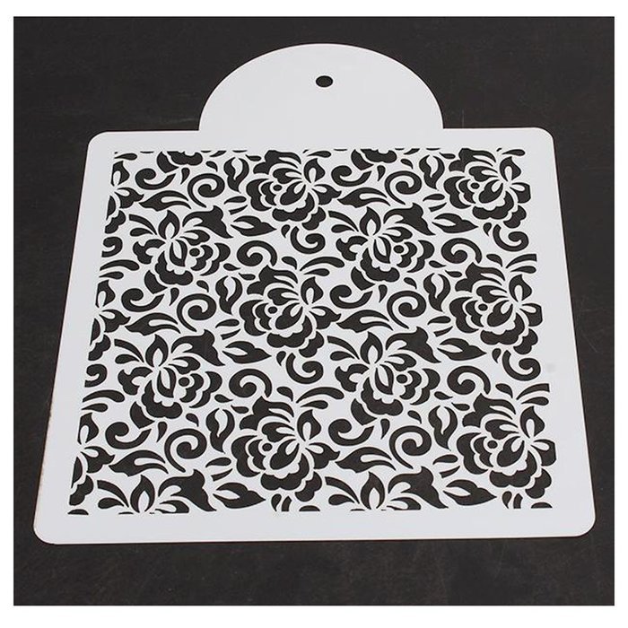 Yingwei White Plastic Cake Decoration with Flower Carving Mold ,Cake DIY Flower Press Mold Pastry Cake Decorations