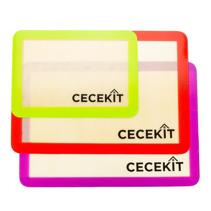 TRR Pack, Professional Grade Non Stick Silicone Baking Mat Set (3) - 2 Half Sheets & 1 Quarter Sheet N2
