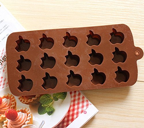 1pcs Food Grade Silicone Material, Apple Shape for Chocolate Handmade Mold, Cake Tools, Cookie ,Cake, Jelly, Ice... N2