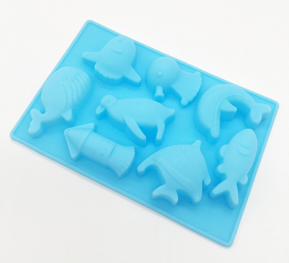 Soap Mold, Kootips Marine Sea Life Ice Tray Cake Mold Silicone Cake Topper Sugercraft Chocolate Mould Chocolate...