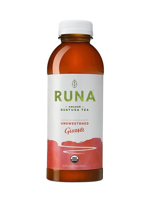 Runa Clean Energy Organic Guayusa Tea, Guava Unsweetened, 16.9 Ounce (Pack of 12)