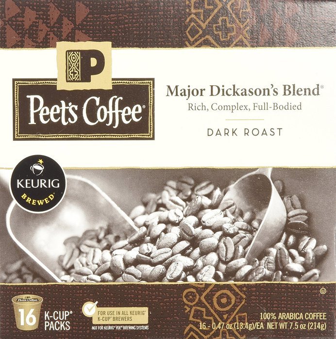 32 Count - Peet's Coffee Major Dickason Blend Single Cup Coffee for Keurig K-Cup Brewers N6