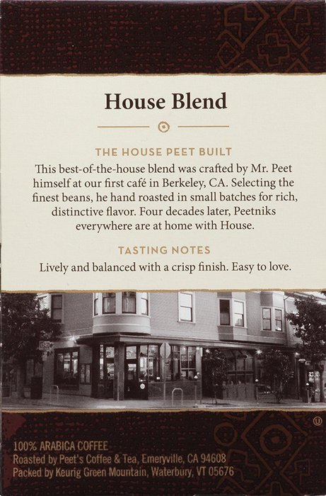 Peets Coffee & Tea Single Cup Coffee Dark Roast, Major Dickason's Blend K-cup, 16 Count N10