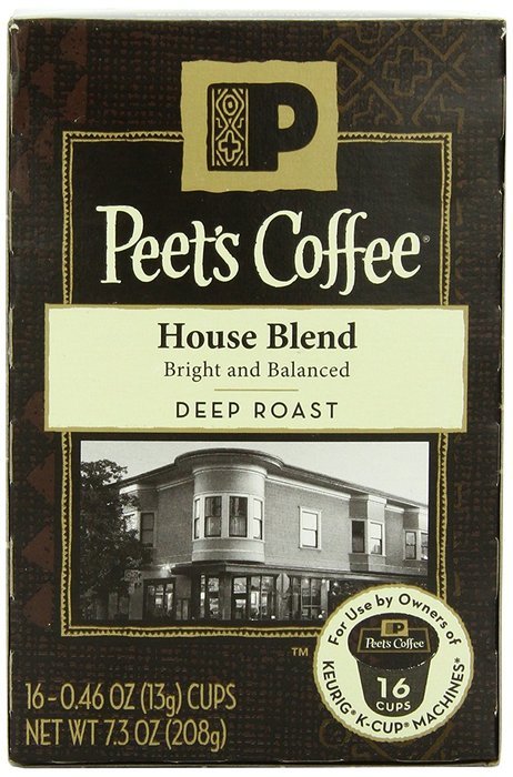 Peets Coffee & Tea Single Cup Coffee Dark Roast, Major Dickason's Blend K-cup, 16 Count N11