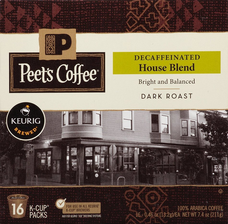 Peets Coffee & Tea Single Cup Coffee Dark Roast, Major Dickason's Blend K-cup, 16 Count N12