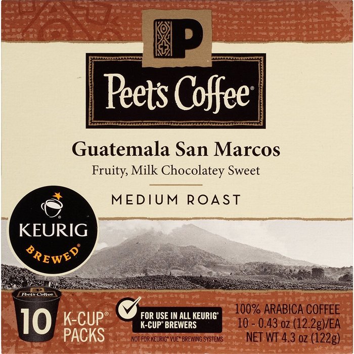 Peets Coffee & Tea Single Cup Coffee Dark Roast, Major Dickason's Blend K-cup, 16 Count N17