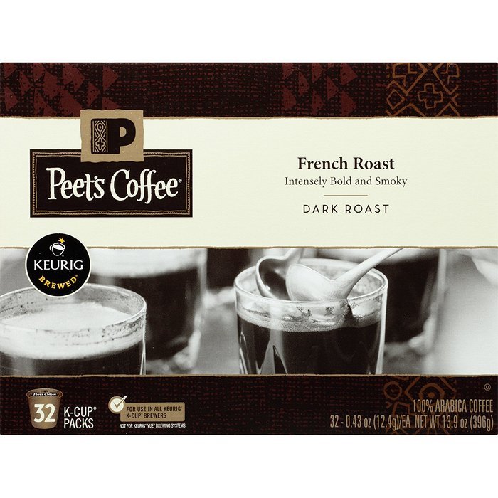 Peets Coffee & Tea Single Cup Coffee Dark Roast, Major Dickason's Blend K-cup, 16 Count N44