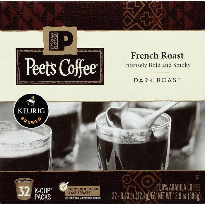 Peets Coffee & Tea Single Cup Coffee Dark Roast, Major Dickason's Blend K-cup, 16 Count N48