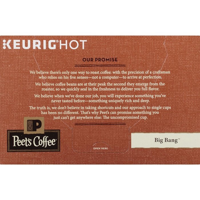 Peets Coffee & Tea Single Cup Coffee Dark Roast, Major Dickason's Blend K-cup, 16 Count N51