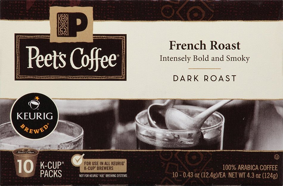 Peets Coffee & Tea Single Cup Coffee Dark Roast, Major Dickason's Blend K-cup, 16 Count N61