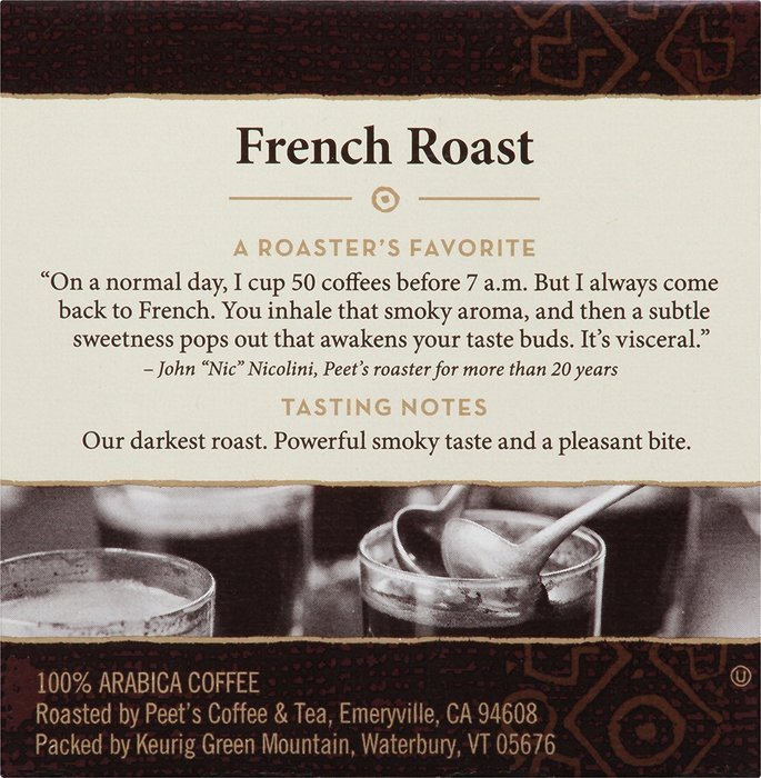 Peets Coffee & Tea Single Cup Coffee Dark Roast, Major Dickason's Blend K-cup, 16 Count N62