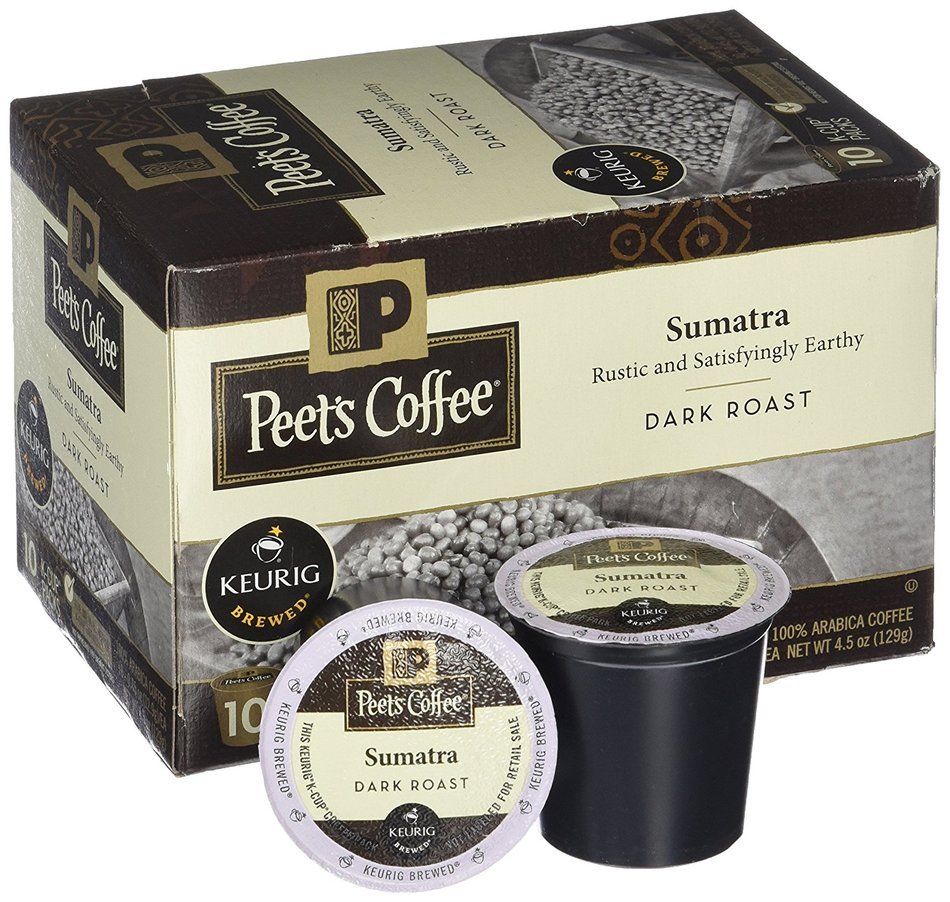 Peets Coffee & Tea Single Cup Coffee Dark Roast, Major Dickason's Blend K-cup, 16 Count N65
