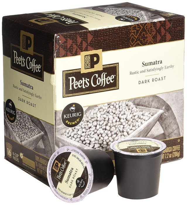 Peets Coffee & Tea Single Cup Coffee Dark Roast, Major Dickason's Blend K-cup, 16 Count N81