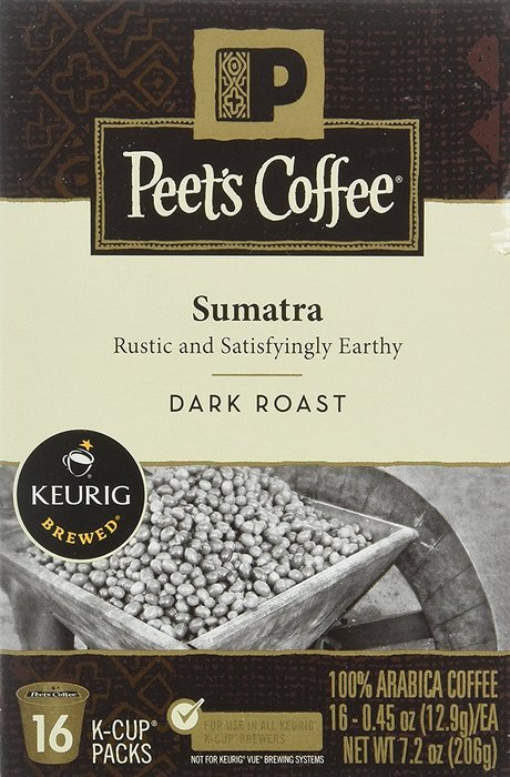 Peets Coffee & Tea Single Cup Coffee Dark Roast, Major Dickason's Blend K-cup, 16 Count N85
