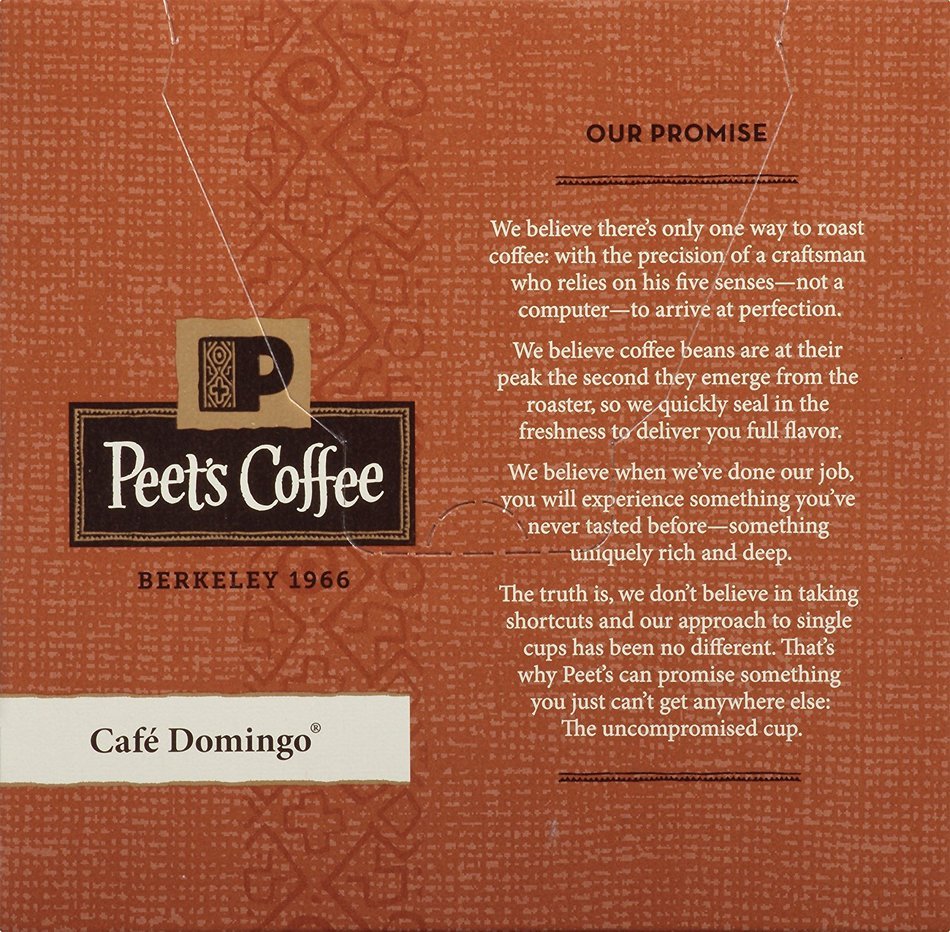 Peets Coffee & Tea Single Cup Coffee Dark Roast, Major Dickason's Blend K-cup, 16 Count N89