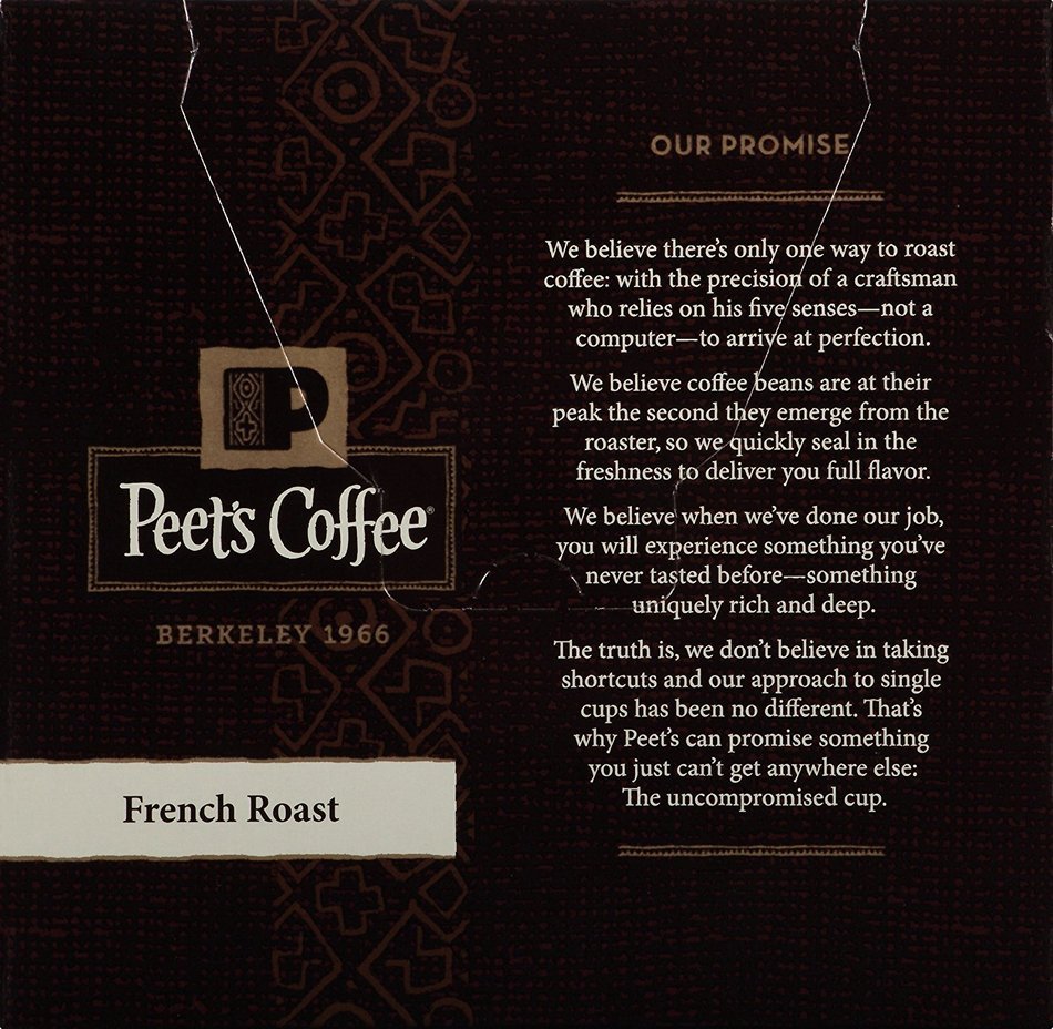 Peets Coffee & Tea Single Cup Coffee Dark Roast, Major Dickason's Blend K-cup, 16 Count N95