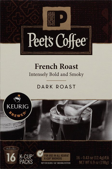 Peets Coffee & Tea Single Cup Coffee Dark Roast, Major Dickason's Blend K-cup, 16 Count N98