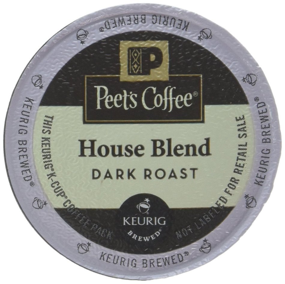 Peets Coffee & Tea Single Cup Coffee Dark Roast, Major Dickason's Blend K-cup, 16 Count N99