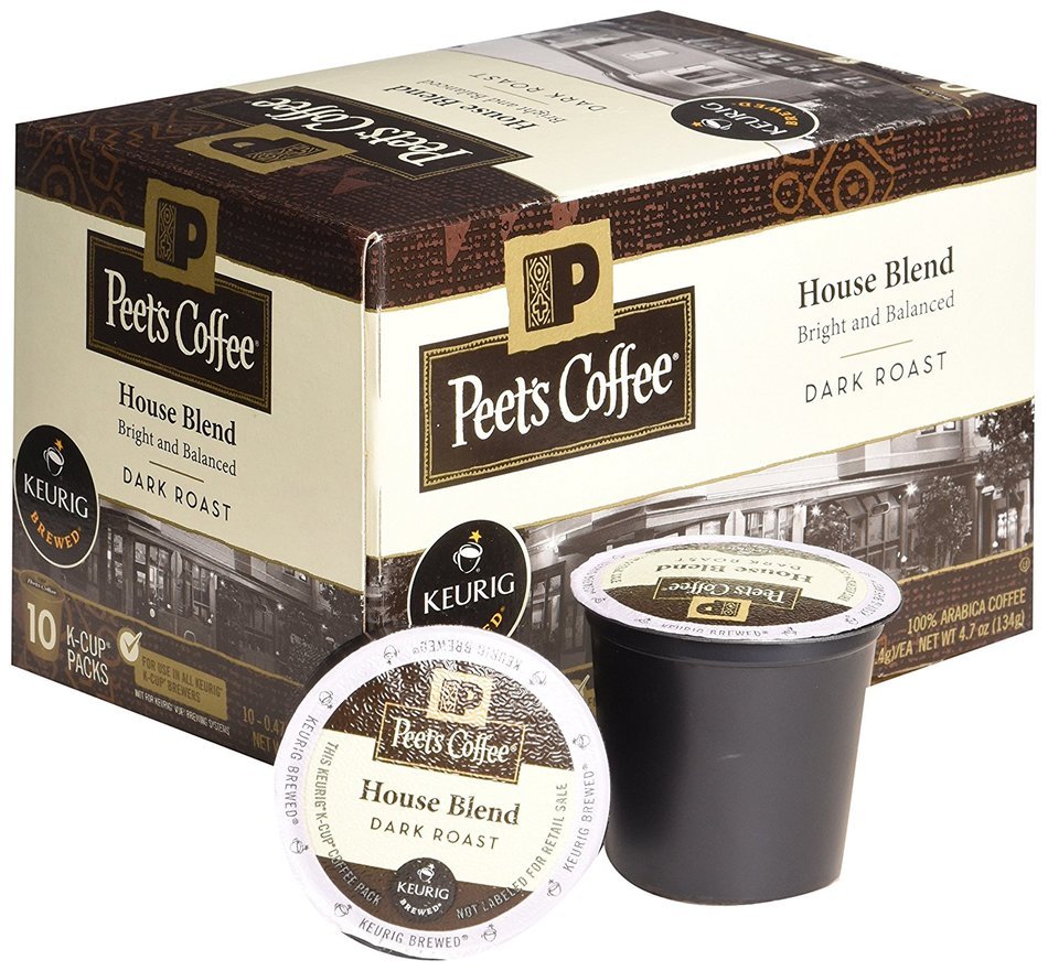 Peets Coffee & Tea Single Cup Coffee Dark Roast, Major Dickason's Blend K-cup, 16 Count N100