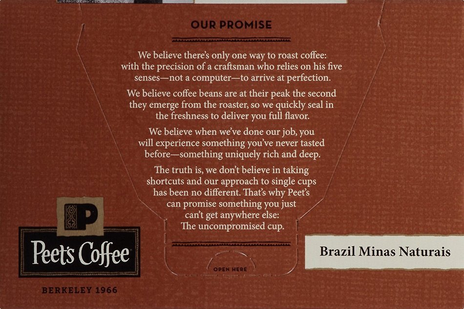 Peets Coffee & Tea Single Cup Coffee Dark Roast, Major Dickason's Blend K-cup, 16 Count N107