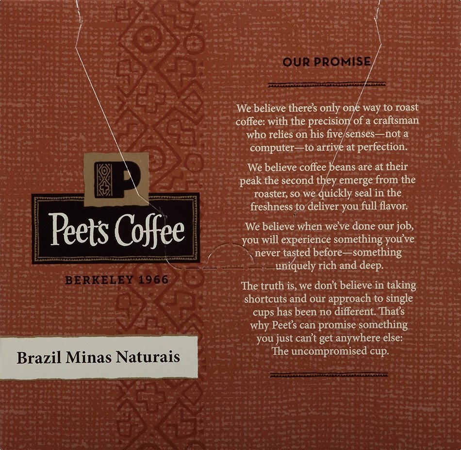 Peets Coffee & Tea Single Cup Coffee Dark Roast, Major Dickason's Blend K-cup, 16 Count N124