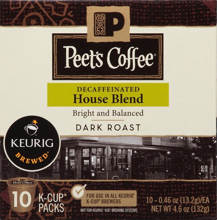 Peets Coffee & Tea Single Cup Coffee Dark Roast, Major Dickason's Blend K-cup, 16 Count N126
