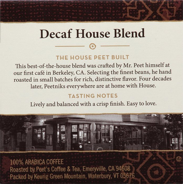 Peets Coffee & Tea Single Cup Coffee Dark Roast, Major Dickason's Blend K-cup, 16 Count N133