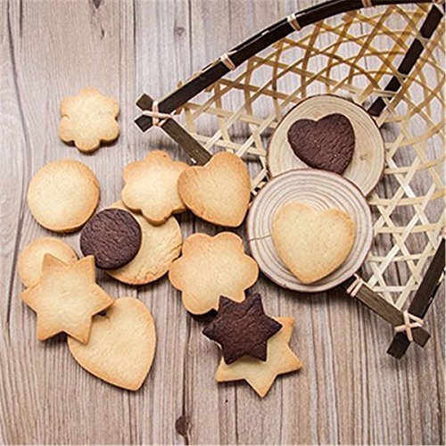 Cake Biscuit Cookie Cutter Circle Star Flower Heart Pastry Baking Mold Stainless Steel 12PCS shopping N5