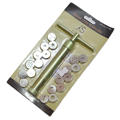 YIJIA 20 Discs Sugarcraft Tool Sugar Paste Extruder For Clay Fimo Craft Gun Cake Sculpture Decoration Bakeware...